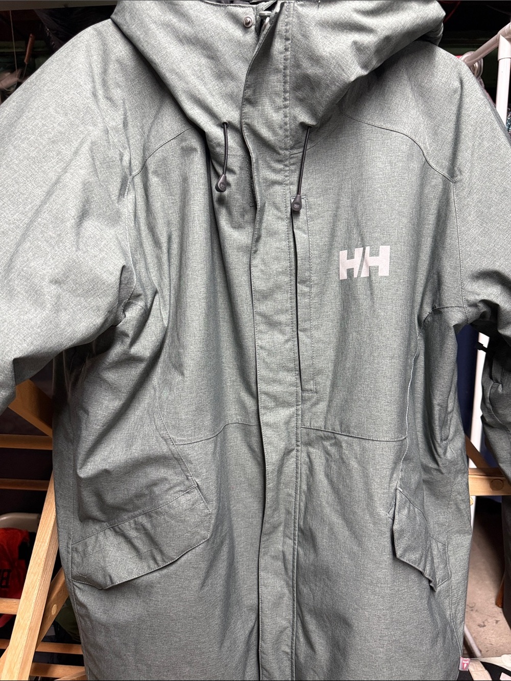 Helly Hansen Hooded Helly Tech Performance with H2 Flow Jacket in Muted Olive
